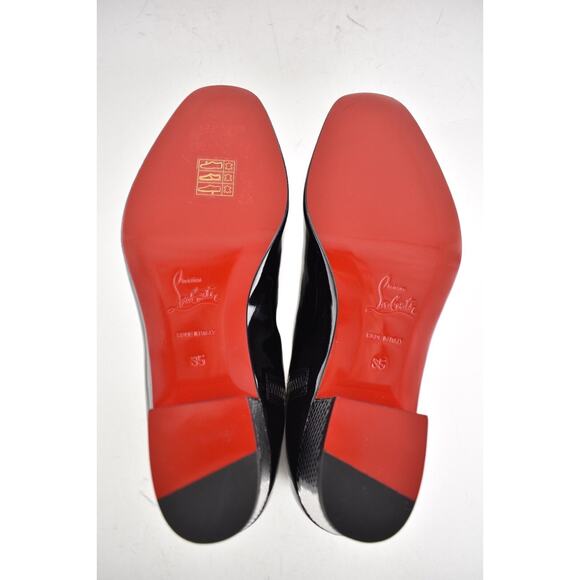 Christian Louboutin Palace Boot Donna 40 Black Patent Leather Heel Bootie 35 - Picture 10 of 10